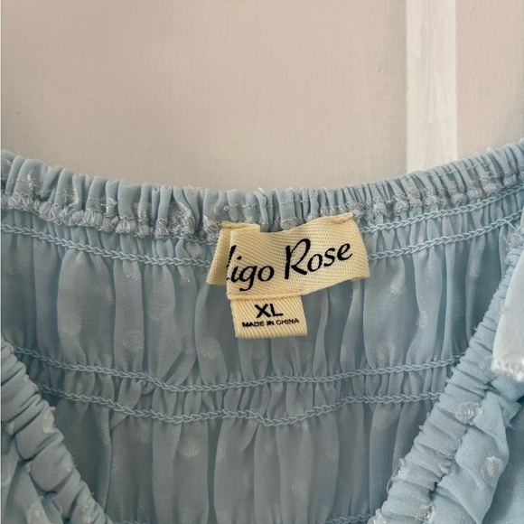 Light Blue Smocked Dress - Picture 4 of 4